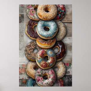 Tasty Decorative Bagels Poster