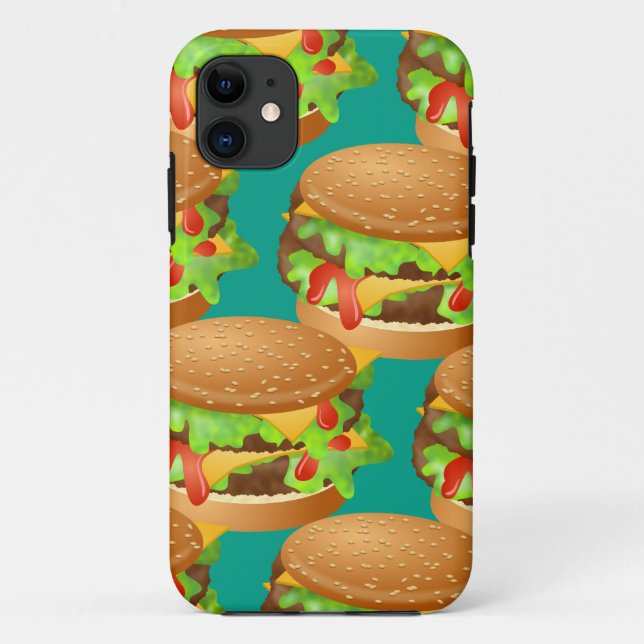 Tasty Double Cheeseburger Wallpaper Illustration Case-Mate iPhone Case (Back)