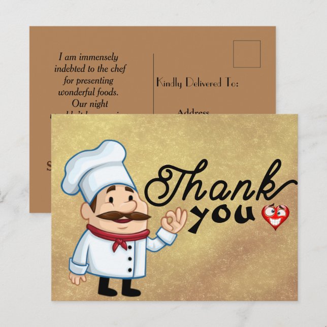 Tasty food postcard (Front/Back)