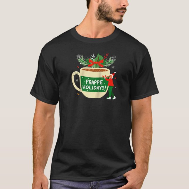 Tasty FRAPPE HOLIDAYS CHRISTMAS and New Year Ragla T-Shirt (Front)