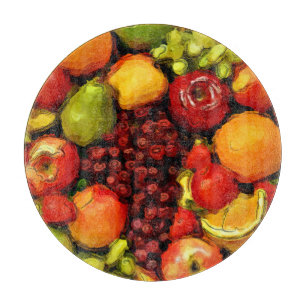 Tasty Fruit_ Cutting Board