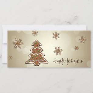 Tasty Gingerbread Christmas Tree Gift Card