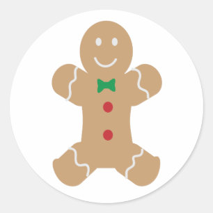 Tasty Gingerbread Man Classic Round Sticker