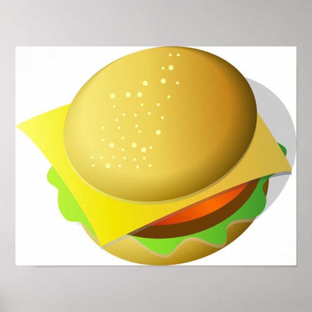 Tasty Hamburger Takeaway Food Poster (Front)