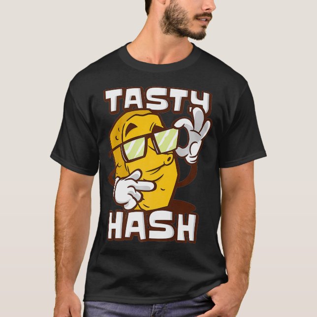 Tasty Hash Browns Breakfast Food Hash Brown animal T-Shirt (Front)