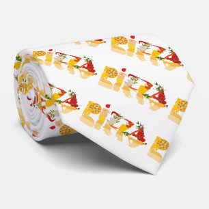 Tasty italian pizza tie