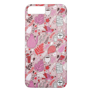 Tasty pattern with birds and flowers iPhone 8 plus/7 plus case