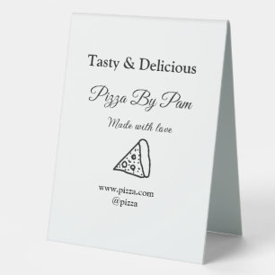 Tasty pizza restaurant cafe made with love add bsi
