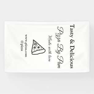 Tasty pizza restaurant cafe made with love add bsi banner
