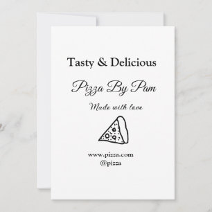 Tasty pizza restaurant cafe made with love add bsi invitation