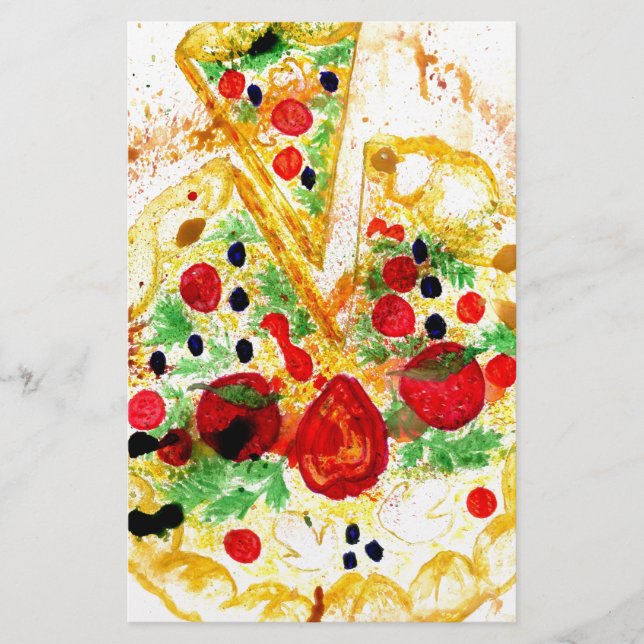 Tasty Pizza Stationery (Front)