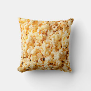 Tasty popcorn on whole background. Food  Cushion