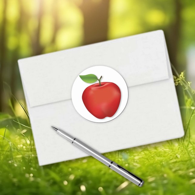 Tasty Red  Delicious Apple Stickers (Tasty Red Delicious Apple Stickers. It’s Apple Time! An original drawing from my garden.)