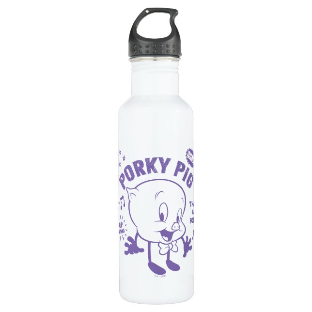Tasty Retro Porky Pig 710 Ml Water Bottle (Front)