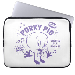 Tasty Retro Porky Pig Laptop Sleeve