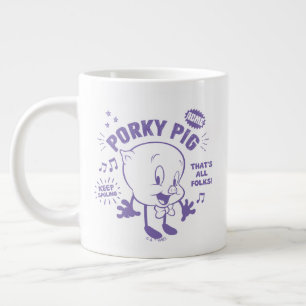 Tasty Retro Porky Pig Large Coffee Mug