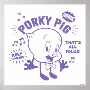 Tasty Retro Porky Pig Poster