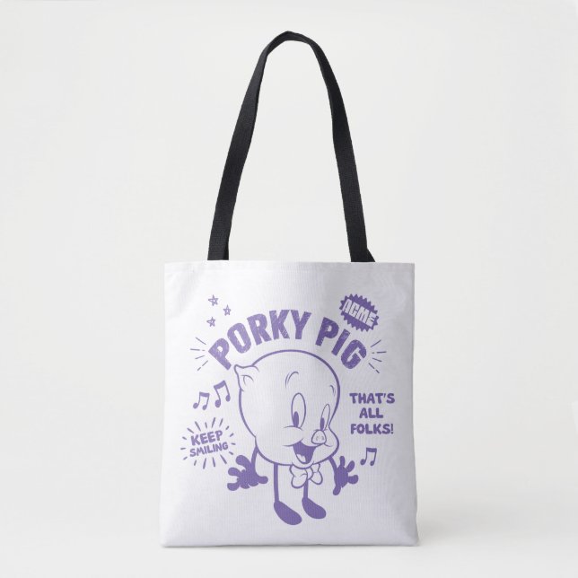 Tasty Retro Porky Pig Tote Bag (Front)