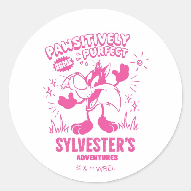 Tasty Retro SYLVESTER™ Classic Round Sticker (Front)