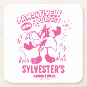 Tasty Retro SYLVESTER™ Square Paper Coaster