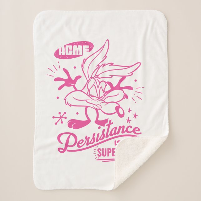 Tasty Retro WILE E. COYOTE™ Sherpa Blanket (Front)