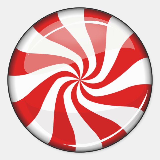 Tasty Round Peppermint Classic Round Sticker (Front)