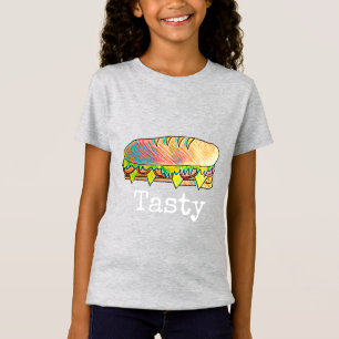 Tasty sub sandwich cute food art T-Shirt
