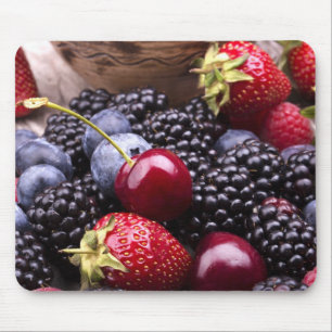 Tasty Summer Fruits On A Wooden Table Mouse Mat