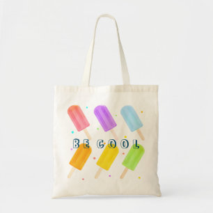Tasty Summer Watercolour Popsicle Pattern Tote Bag