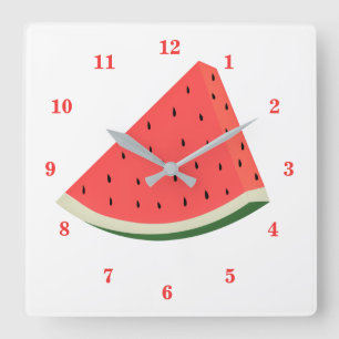 Tasty Watermelon - Sweet Square Wall Clock