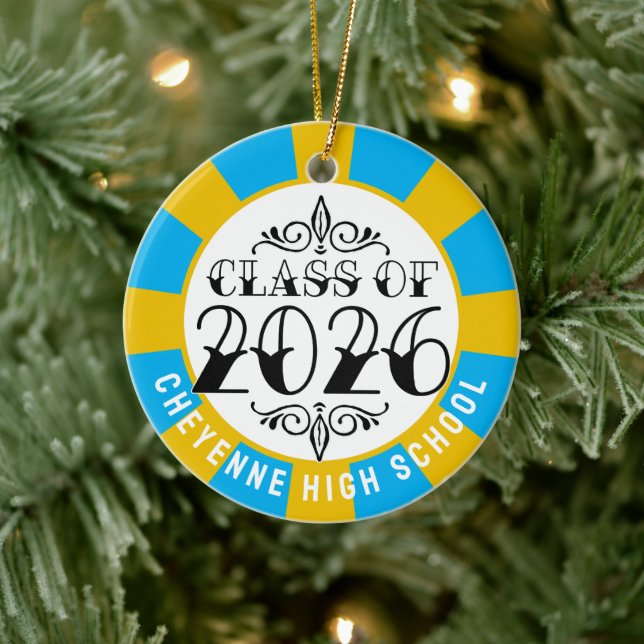 Tat Class of 2026 Photo Graduation Ceramic Tree Decoration (Tree)
