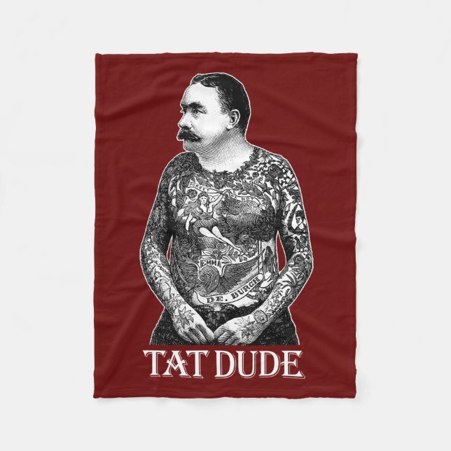 Tat Dude Fleece Blanket (Front)