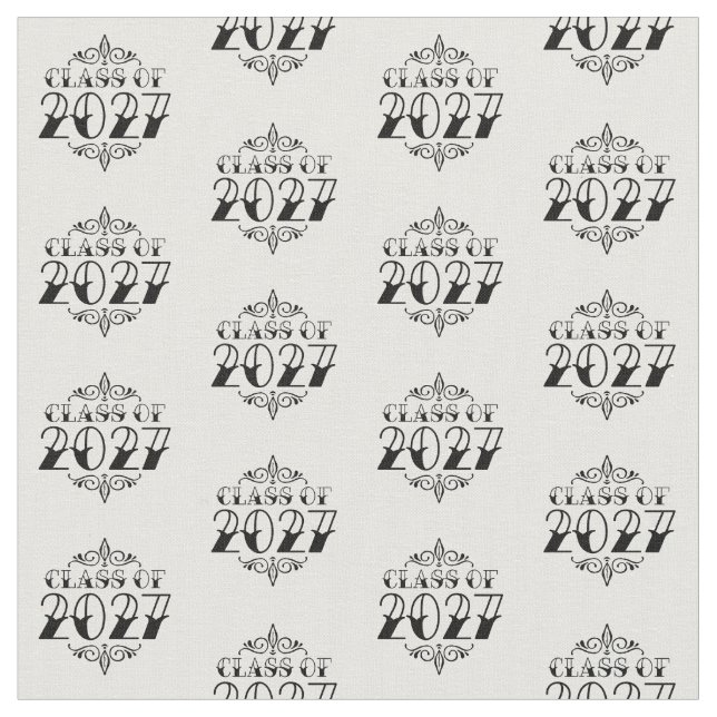 Tat-Style Class of 2027 Graduation Fabric (Close Up)