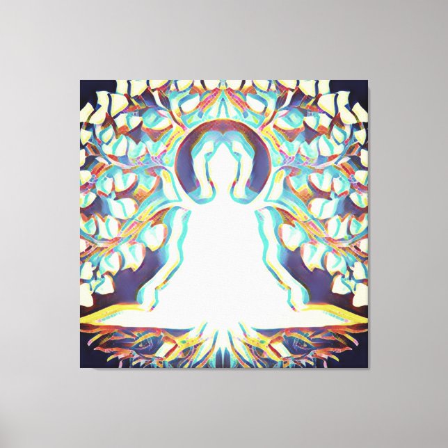 Tat Tvam Asi | White Aura, Buddha Canvas Print (Front)