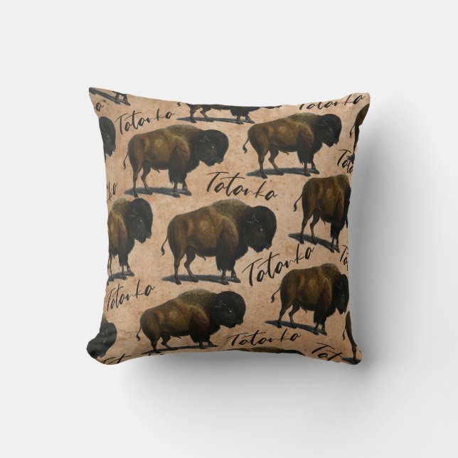 Tatanka Buffalo Bison Cushion (Front)