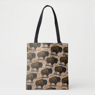 Tatanka Buffalo Bison Western Tote Bag