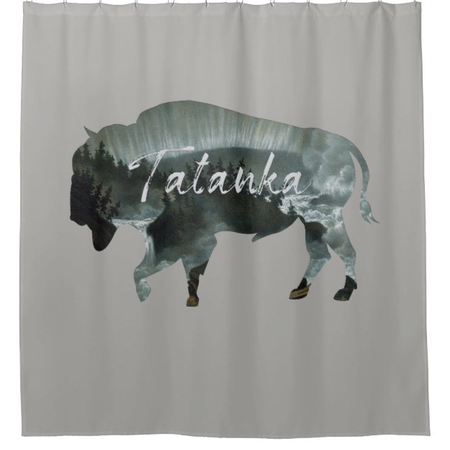 TATANKA BUFFALO WILDLIFE NATURE SCENIC SHOWER CURTAIN (Front)