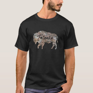 Tatanka Solid Rock Hard Slate Stone Buffalo Bison T-Shirt