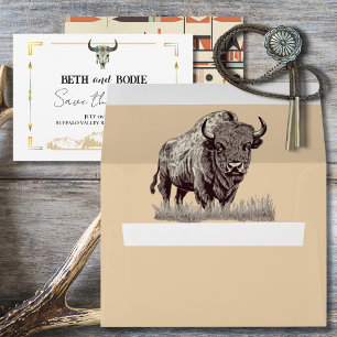 Tatanka Yellowstone Western Save the Date Envelope