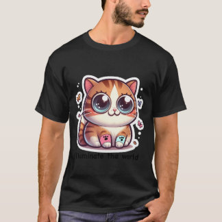 Tater tot brave adorable cat   stickers   T-Shirt