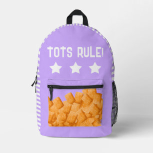 Tater Tot Lover Printed Backpack