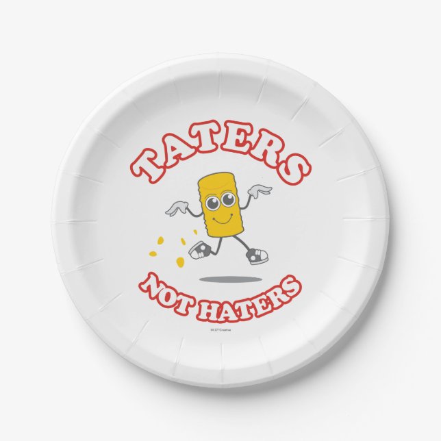 Taters Not Haters Paper Plate (Front)