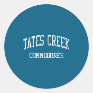 Tates creek high school hs lexington ky vintage classic round sticker