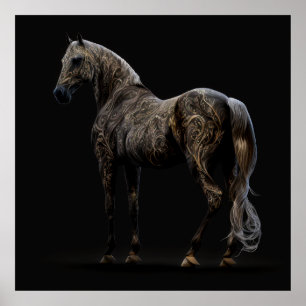 Tatoo Horse, Abstract Colours , Art Print Wall