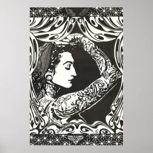 Tatooed Gypsy Woman Poster
