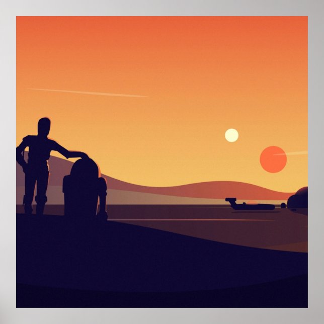 Tatooine sunset poster (Front)