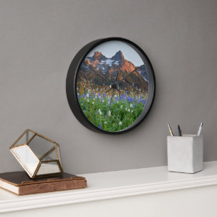 Tatoosh Range and Wildflowers   Mt. Rainier Clock