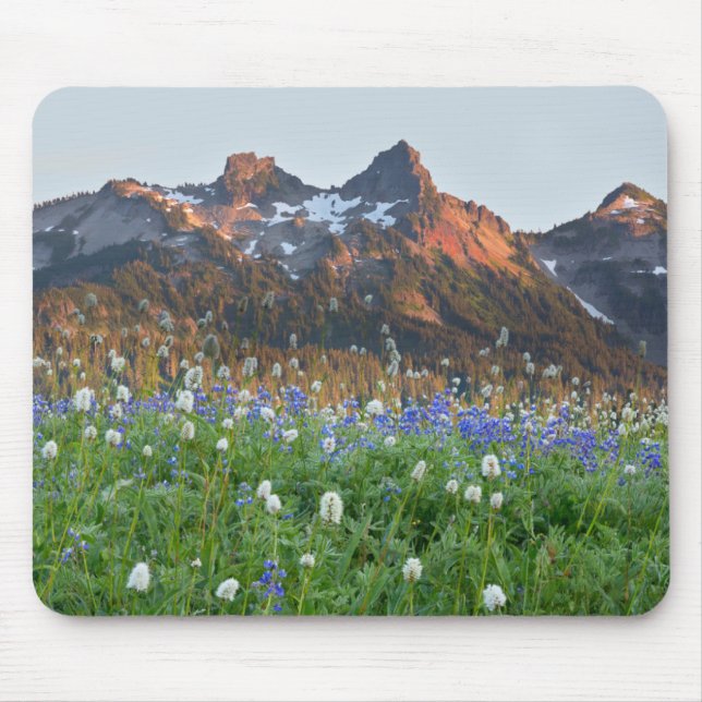 Tatoosh Range and Wildflowers | Mt. Rainier Mouse Mat (Front)