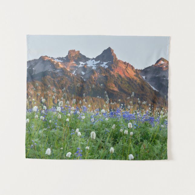 Tatoosh Range and Wildflowers | Mt. Rainier Tapestry (Front (Horizontal))