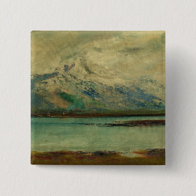 Tatra Mountain Landscape by Ladislav Mednyanszky 15 Cm Square Badge (Front)